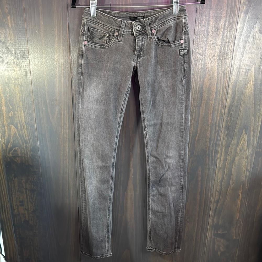 G-Star Raw Denim Gray Skinny Jeans Low Rise Women's 26" Waist / 30" Inseam